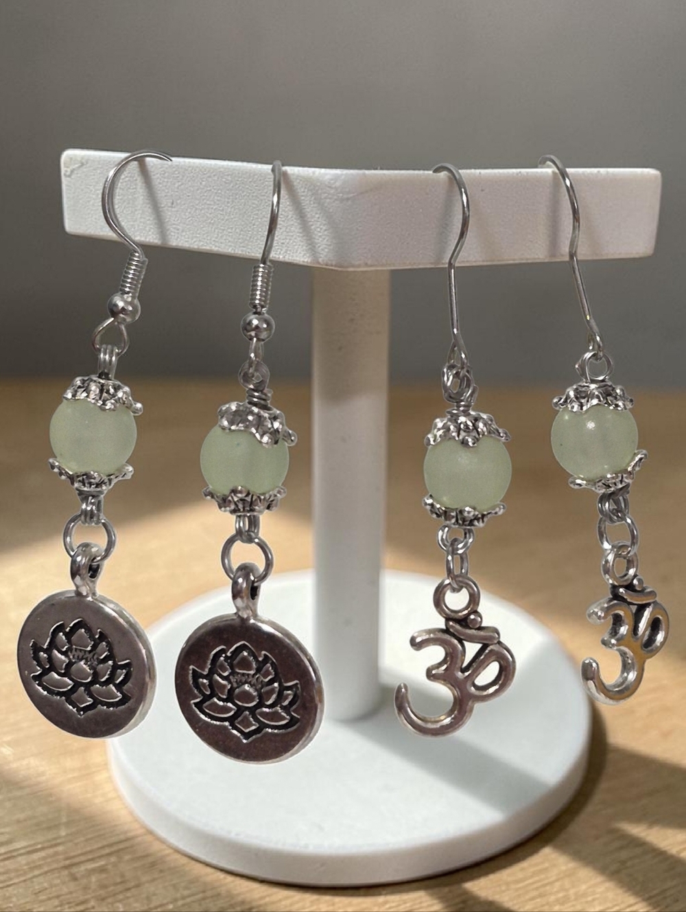 Handcrafted One Of A Kind Set Of Two Earrings